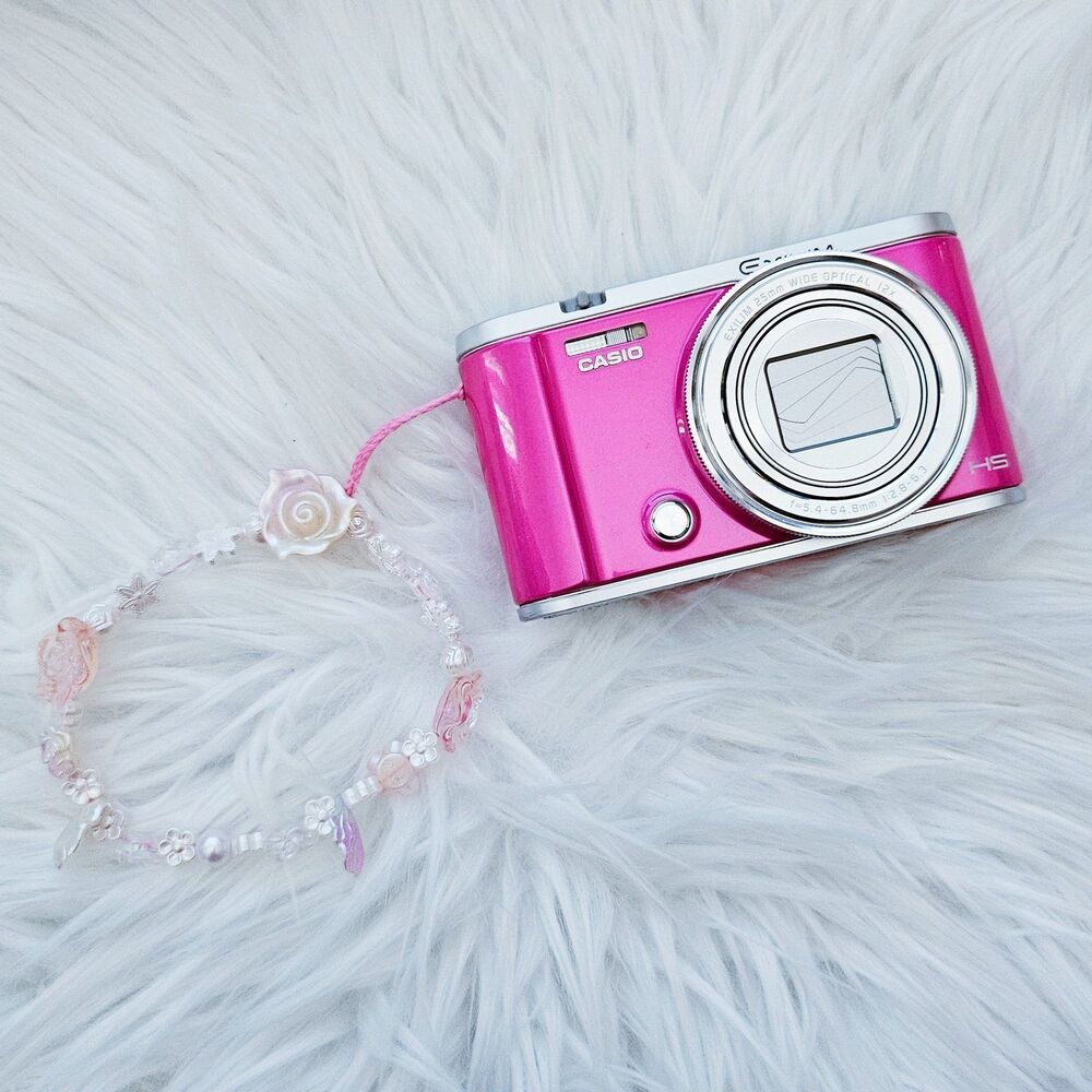 RARE Casio ZR3200 High Speed EXILIM EX-ZR3200 Pink Compact Digital Camera Selfie